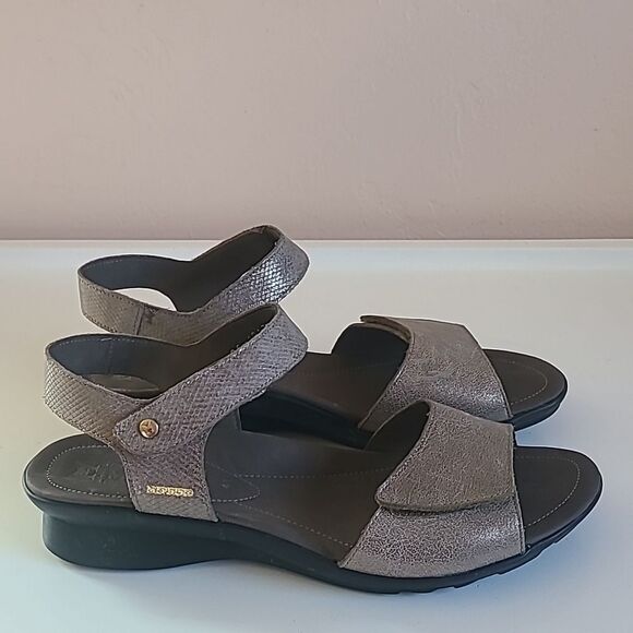 Mephisto Pattie Comfort Sandal Taupe Gold Size 41 - Picture 4 of 16